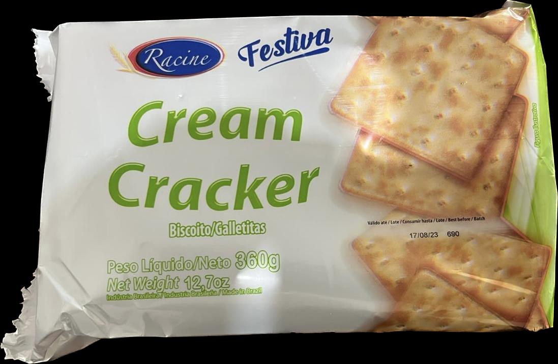 BOLACHA – RACINE – *360G* FESTIVA – CREAM CRACKER – CX 20